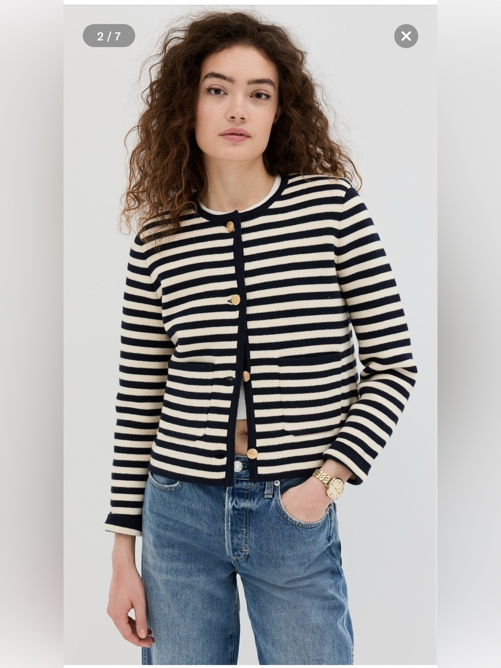 ALEX MILLS Striped Paris Jacket Size Small